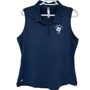 Adidas Sleeveless Golf Polo Shirt Large Womens Slate Blue Performance Clovernook